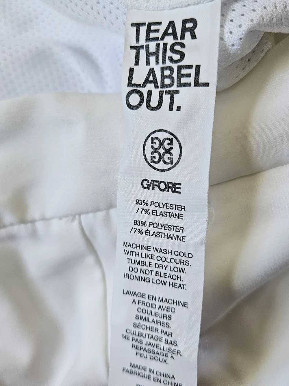 G/FORE Maverick White Men’s Stretch Active Performance Golf Shorts Size 32